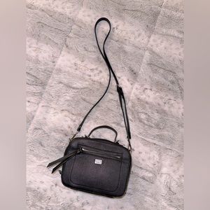 David Jones Paris Black Structured Crossbody Camera Bag with Top Handle